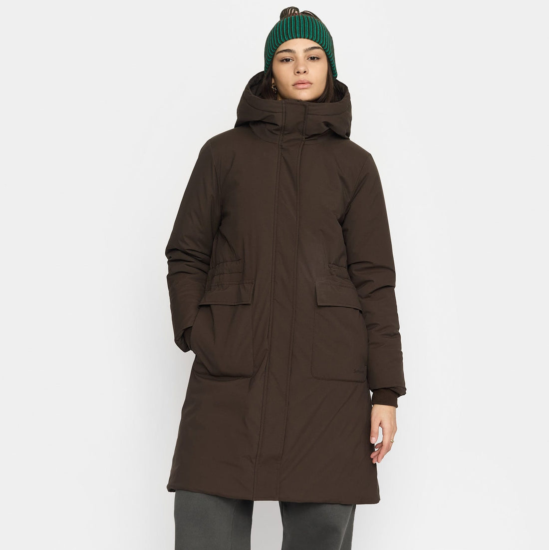 Selfhood brun vinterjakke i recycled polyester