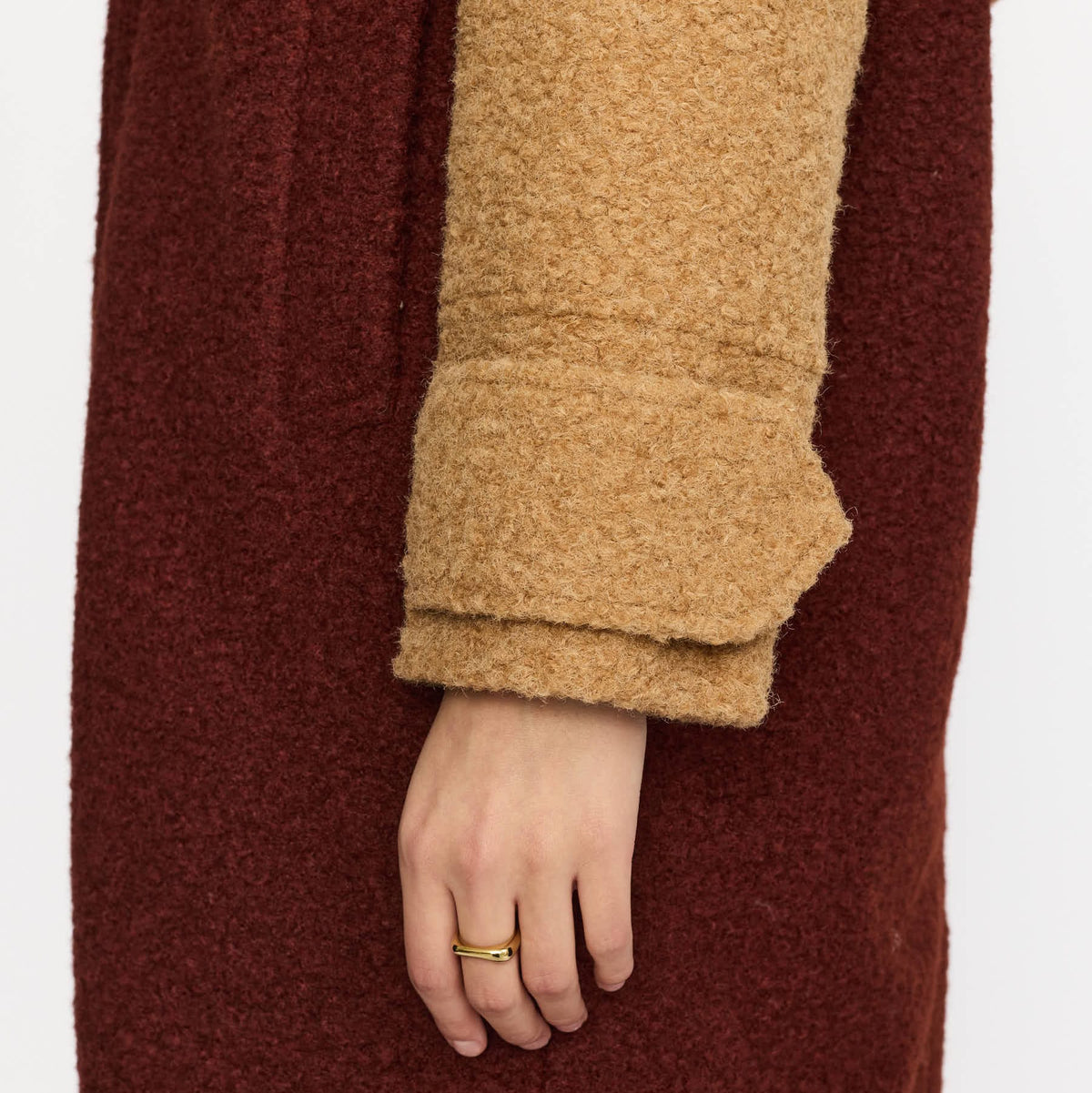 Rustfarvet Selfhood coat med oversized pasform