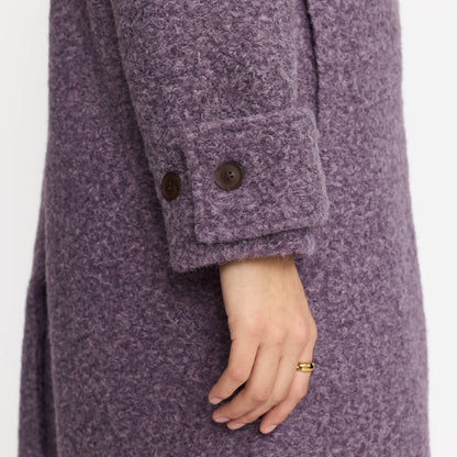 Selfhood lilla coat i recycled polyester med oversized pasform