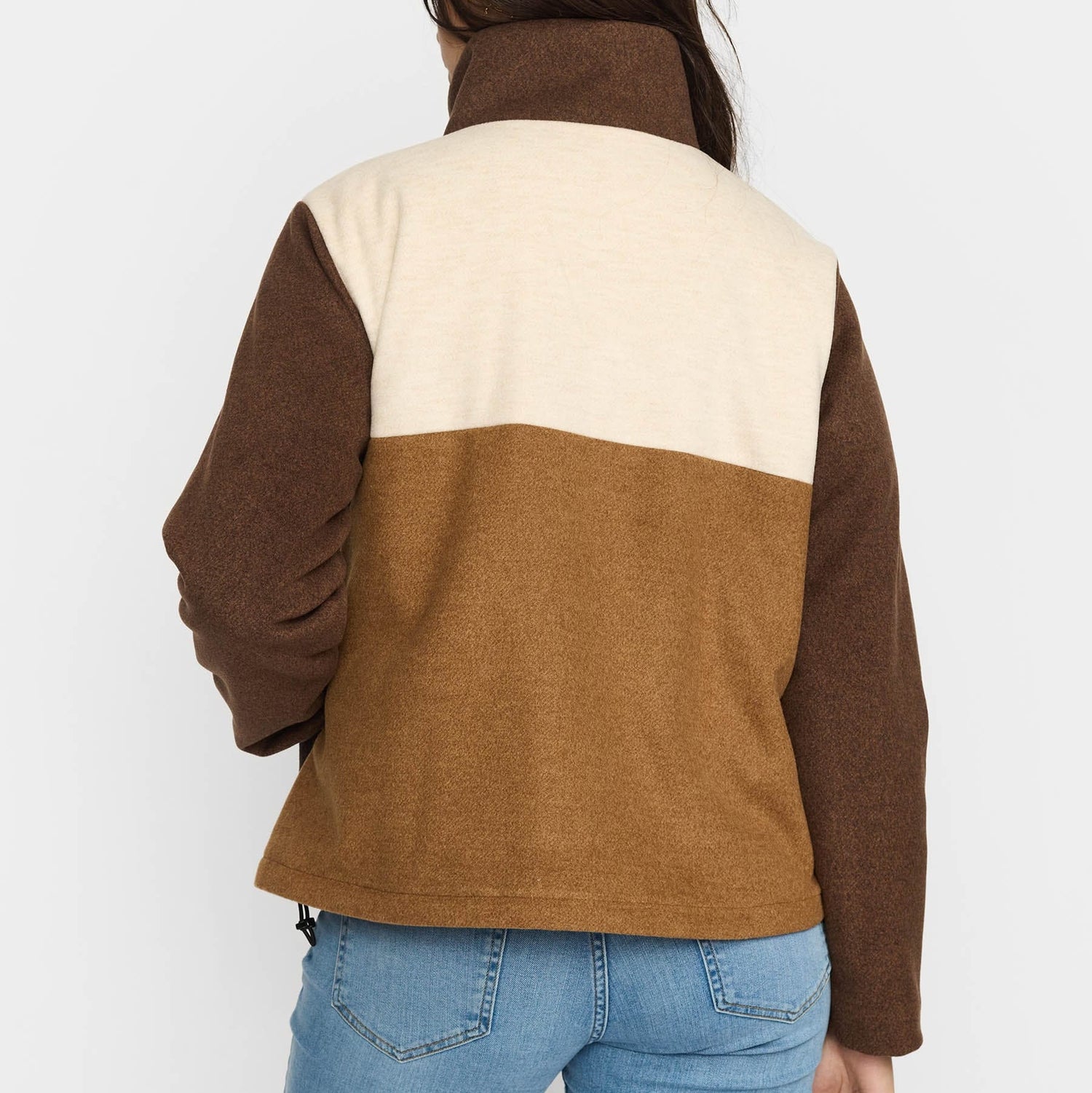 Selfhood block jacket med fleeceforede sidelommer