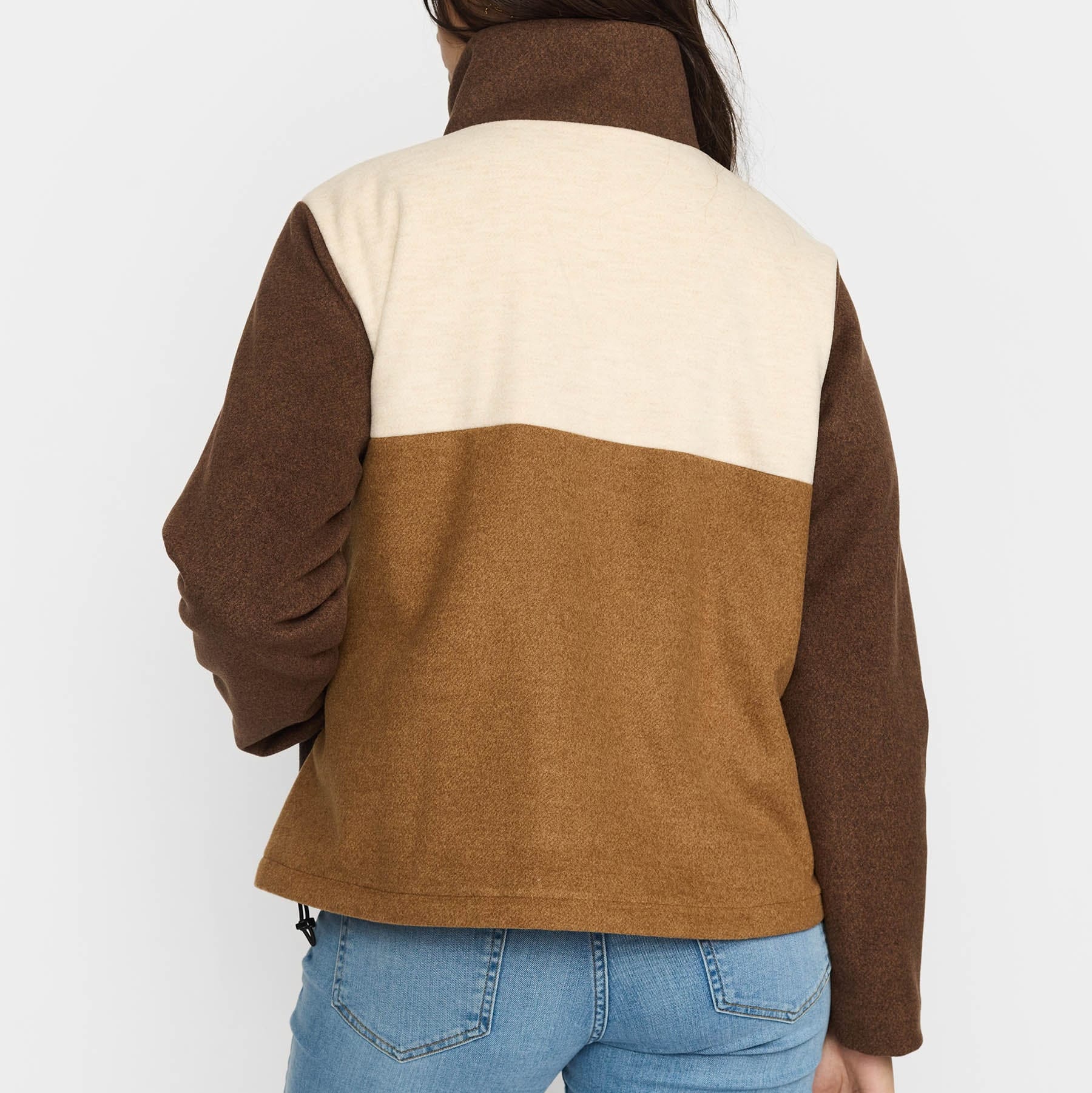 Selfhood block jacket med fleeceforede sidelommer
