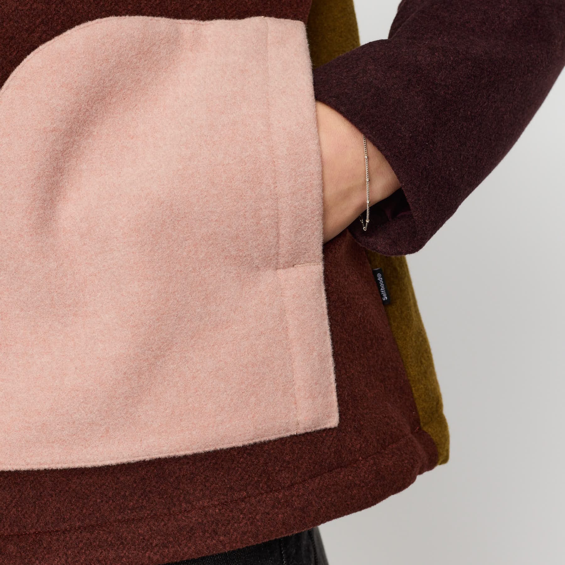 Block Jacket, Jakke - Burgundy