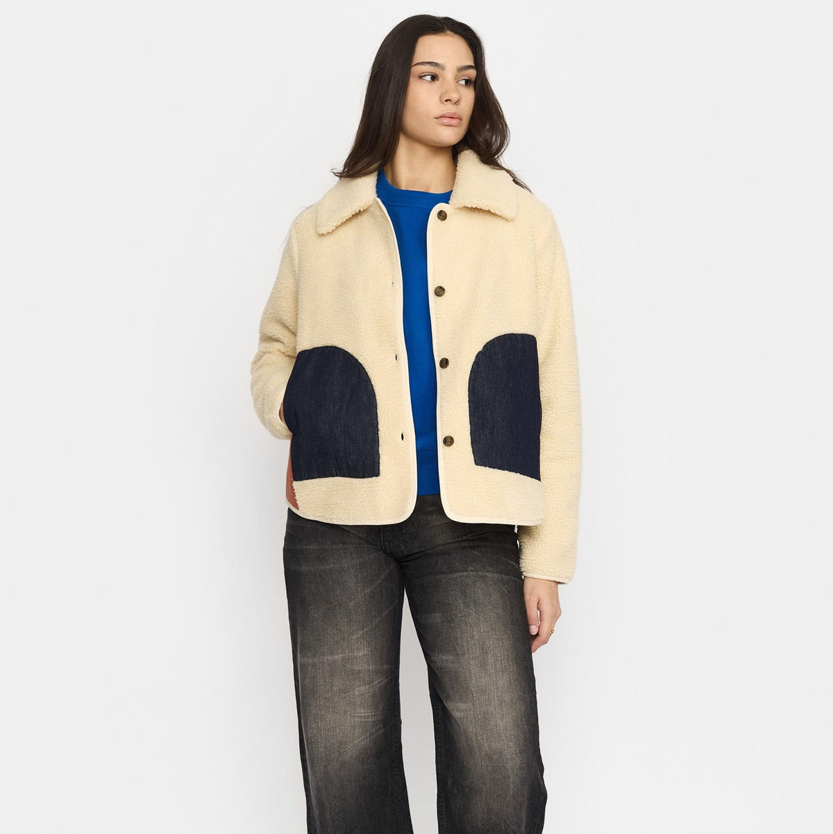 Teddy Block Jacket, Jakke - Offwhite