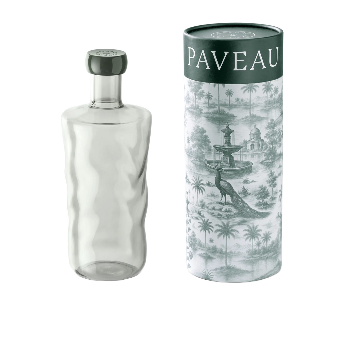 Mundblæst Swirl Vandflaske - Mist