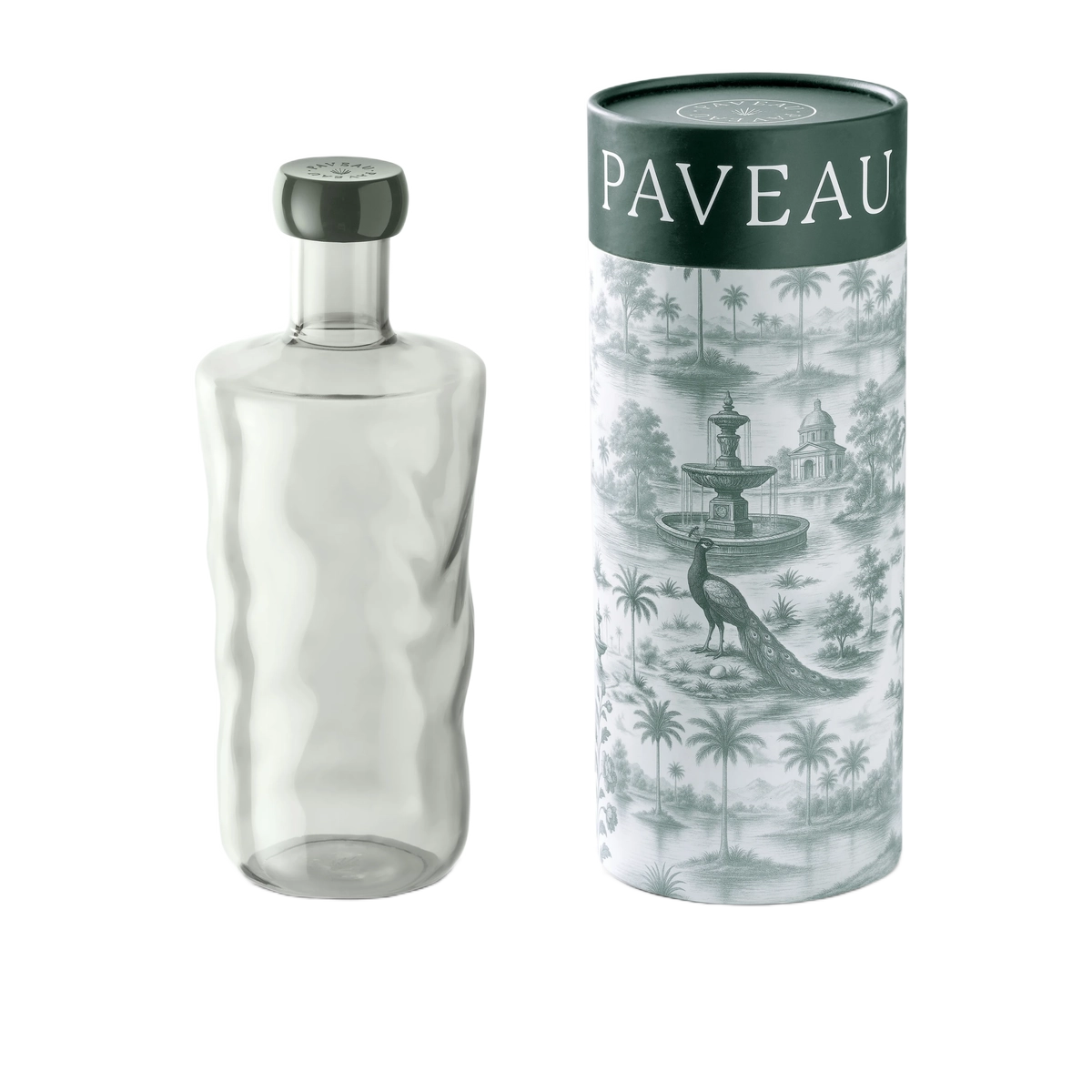 Mundblæst Swirl Vandflaske - Mist