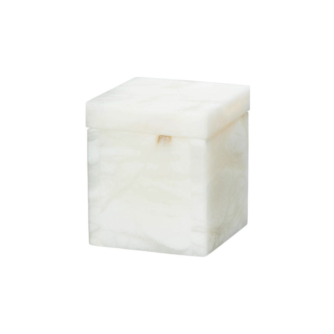 ærlig p1 duftlys i en hvid alabast æske med låg