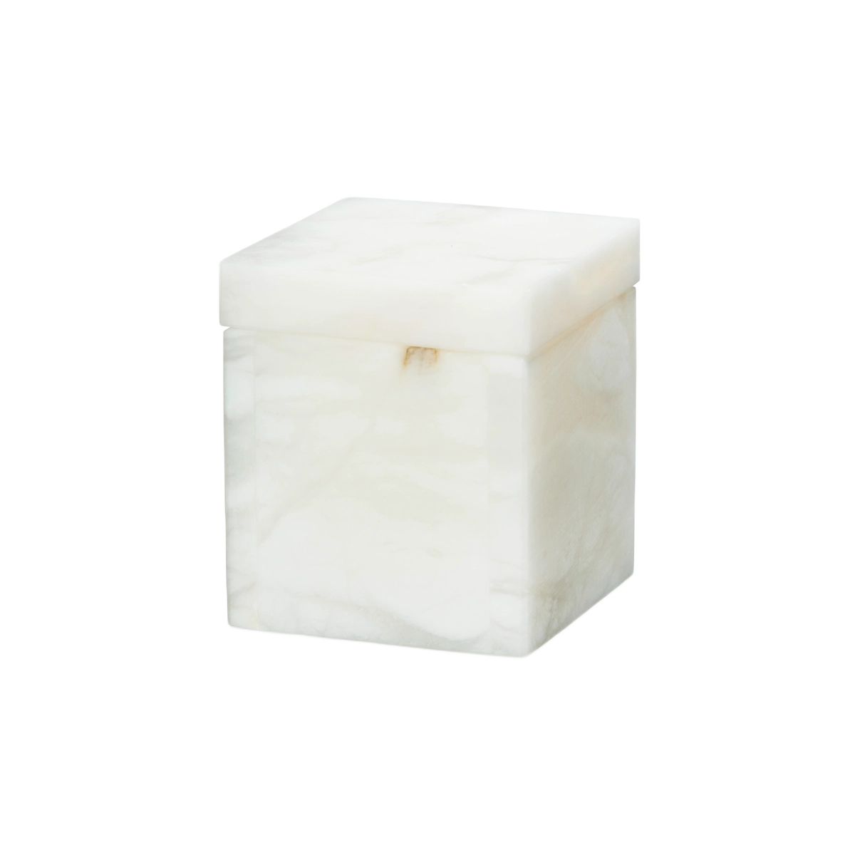 ærlig p1 duftlys i en hvid alabast æske med låg