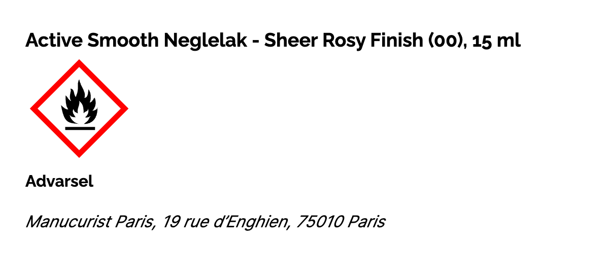 Active Smooth Neglelak - Sheer Rosy Finish (00)