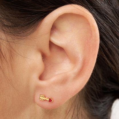 Amor pil ørering i guld fra Lulu CPH