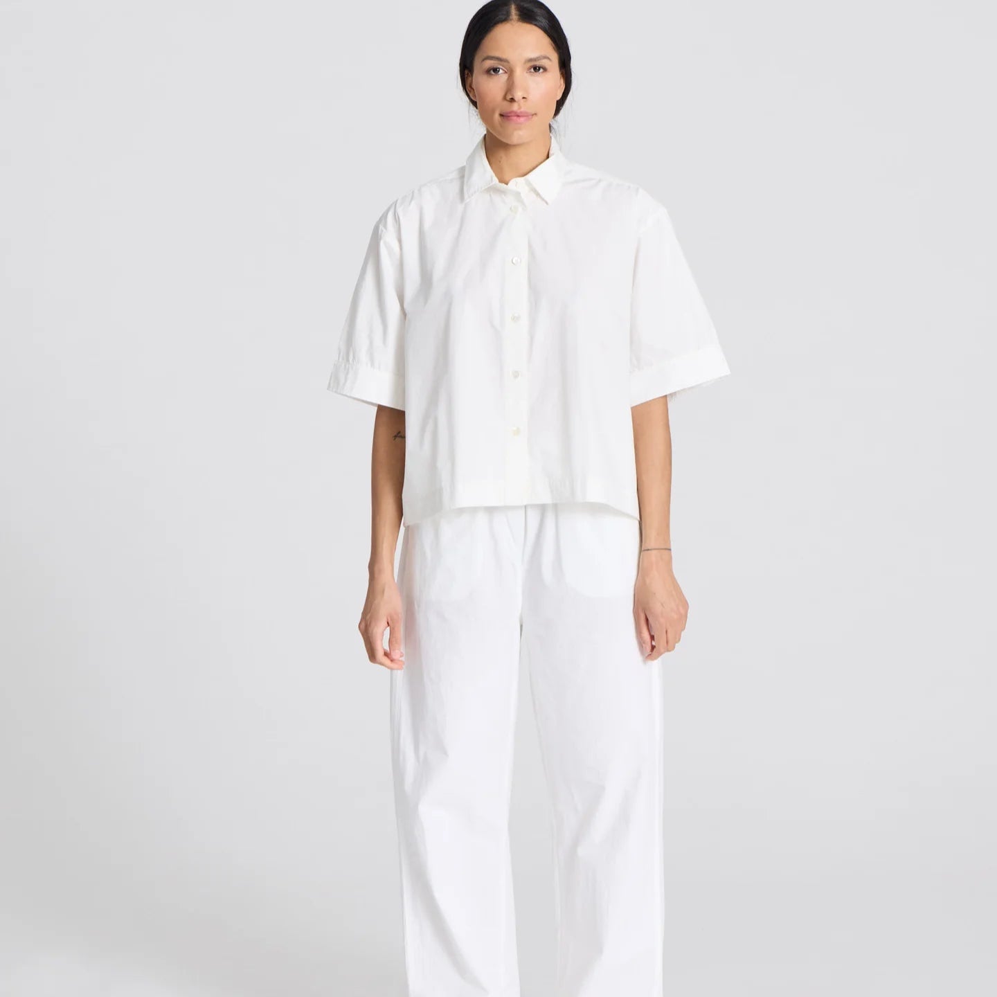 Astrid S/S Skjorte - Øko Bomuld - White
