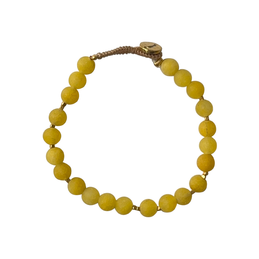 Bo M - Perlearmbånd - Yellow Jade (M27)