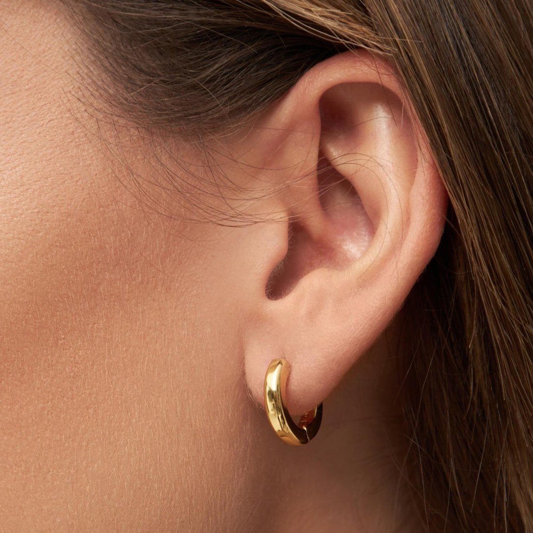 Buckle Hoops Øreringe - Guld