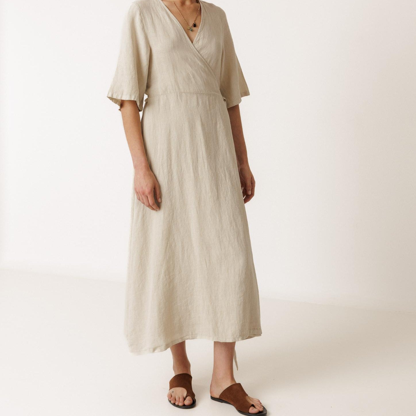 VESTIDO Kjole - Hør - Piedra