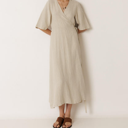 VESTIDO Kjole - Hør - Piedra