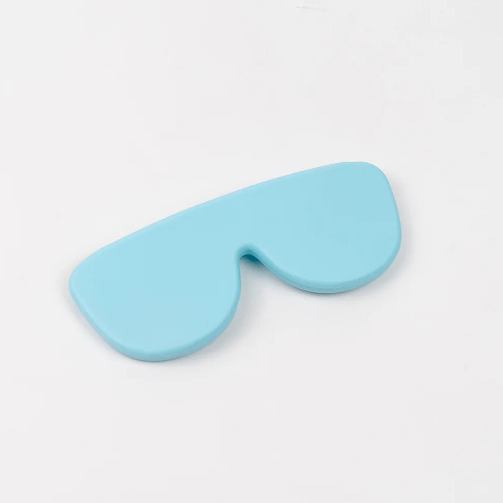 Lyseblåt foldbart brilleetui i silikone fra Lups The Case