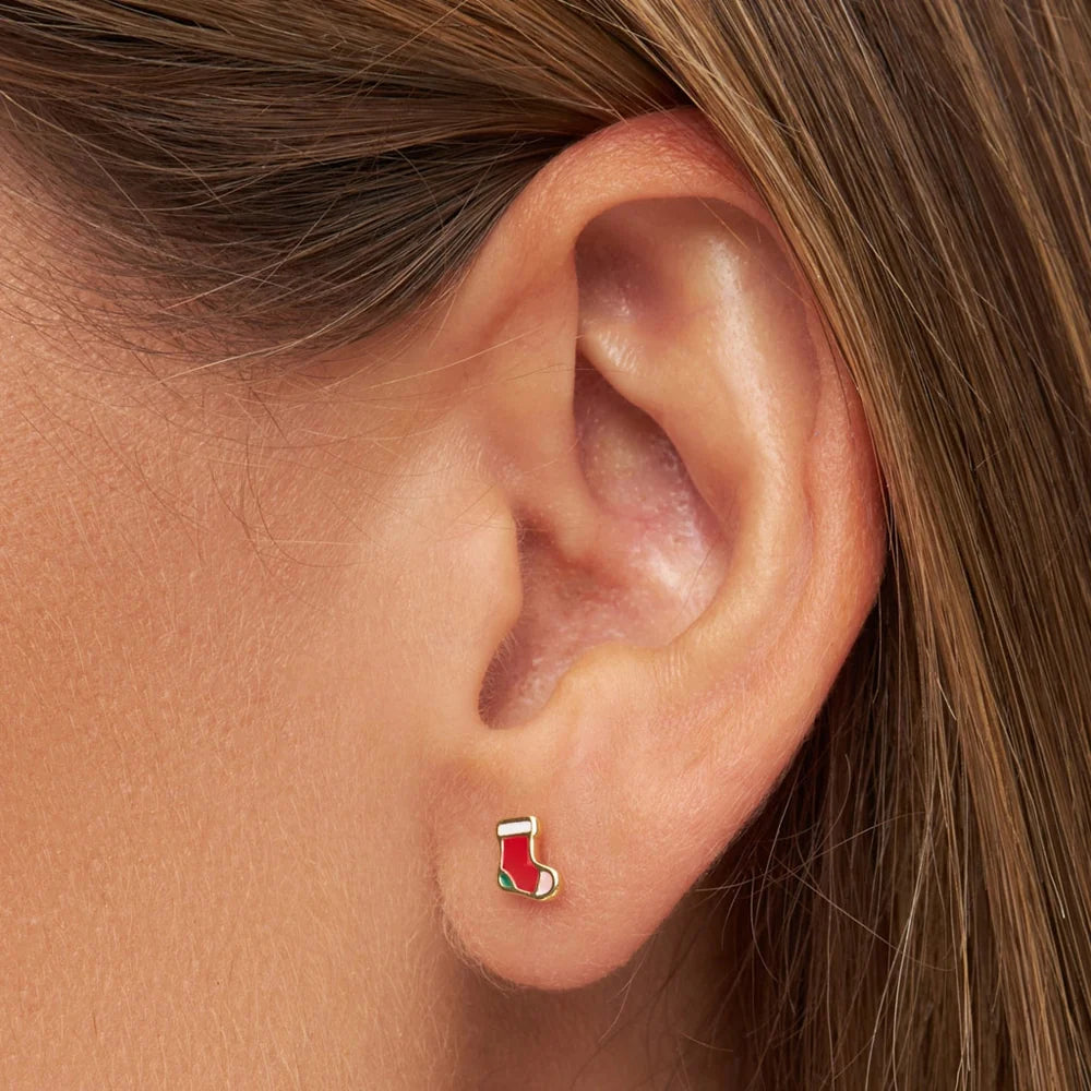 Julesok ørering - her ses den på et øre