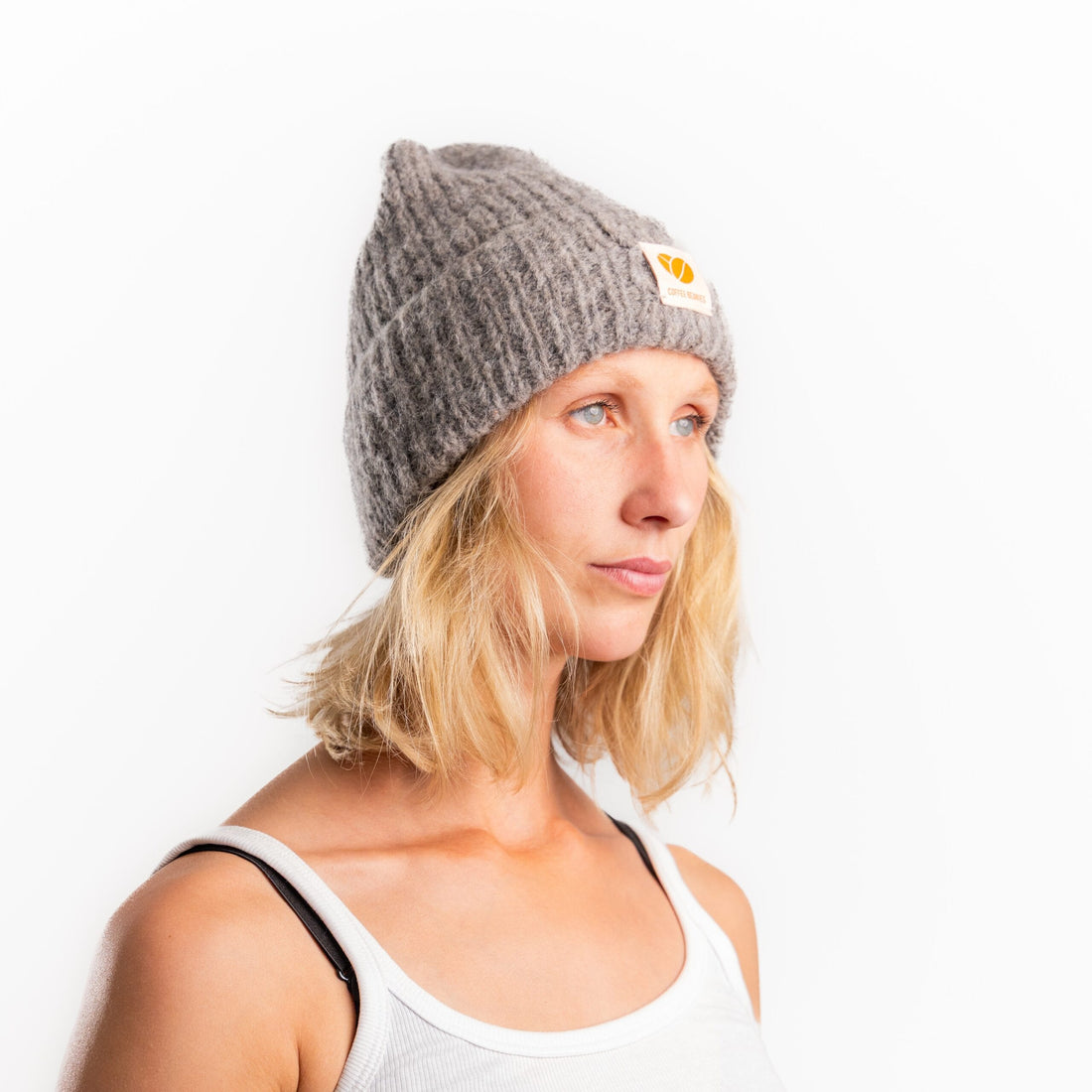 Sky Beanie - Alpakkamix - Grey