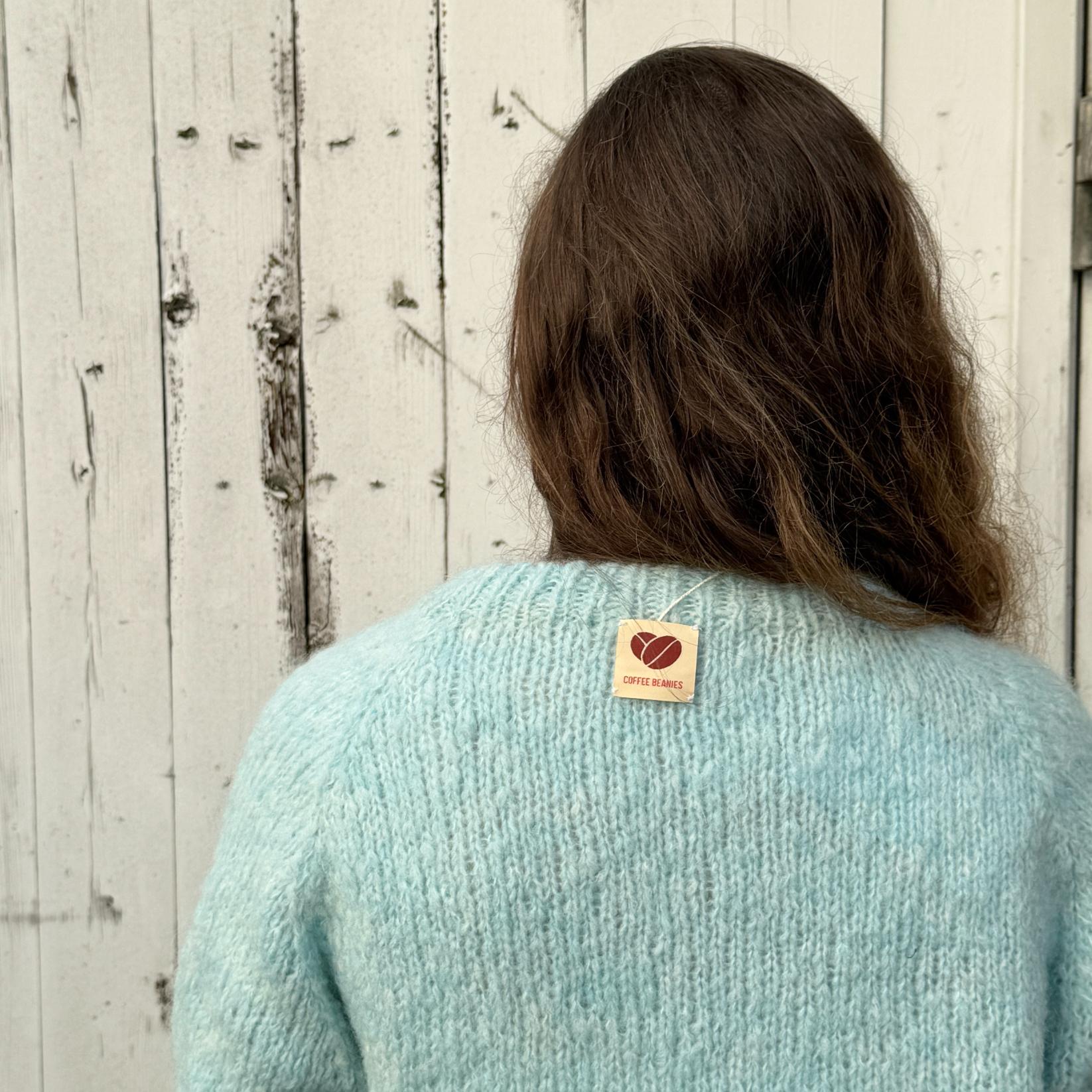 Ida Striktrøje - Alpacamix - Aqua