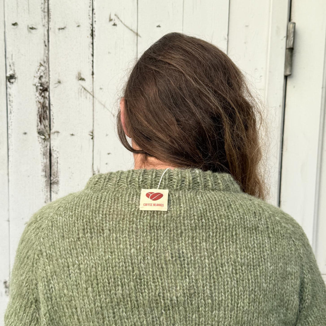 Grøn Ida sweater fra Coffee Beanies 