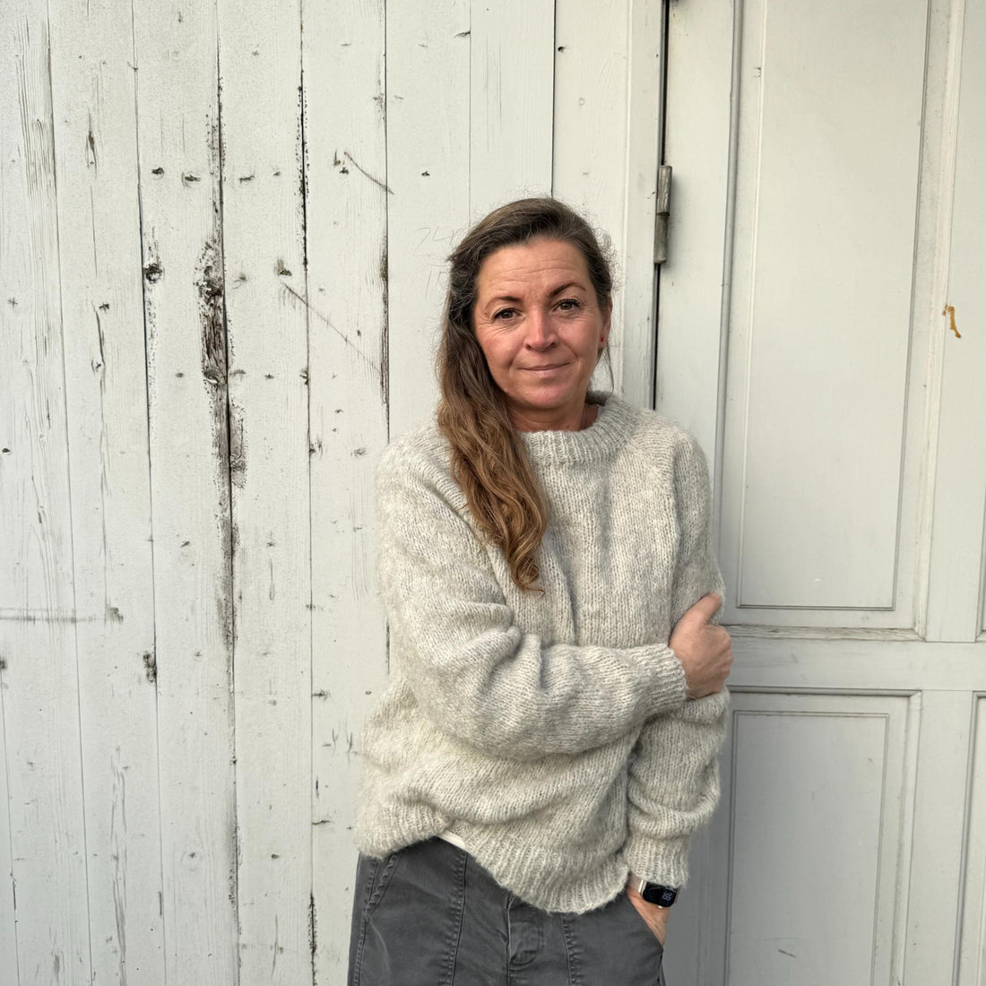 Ida Striktrøje - Alpacamix - It. Grey