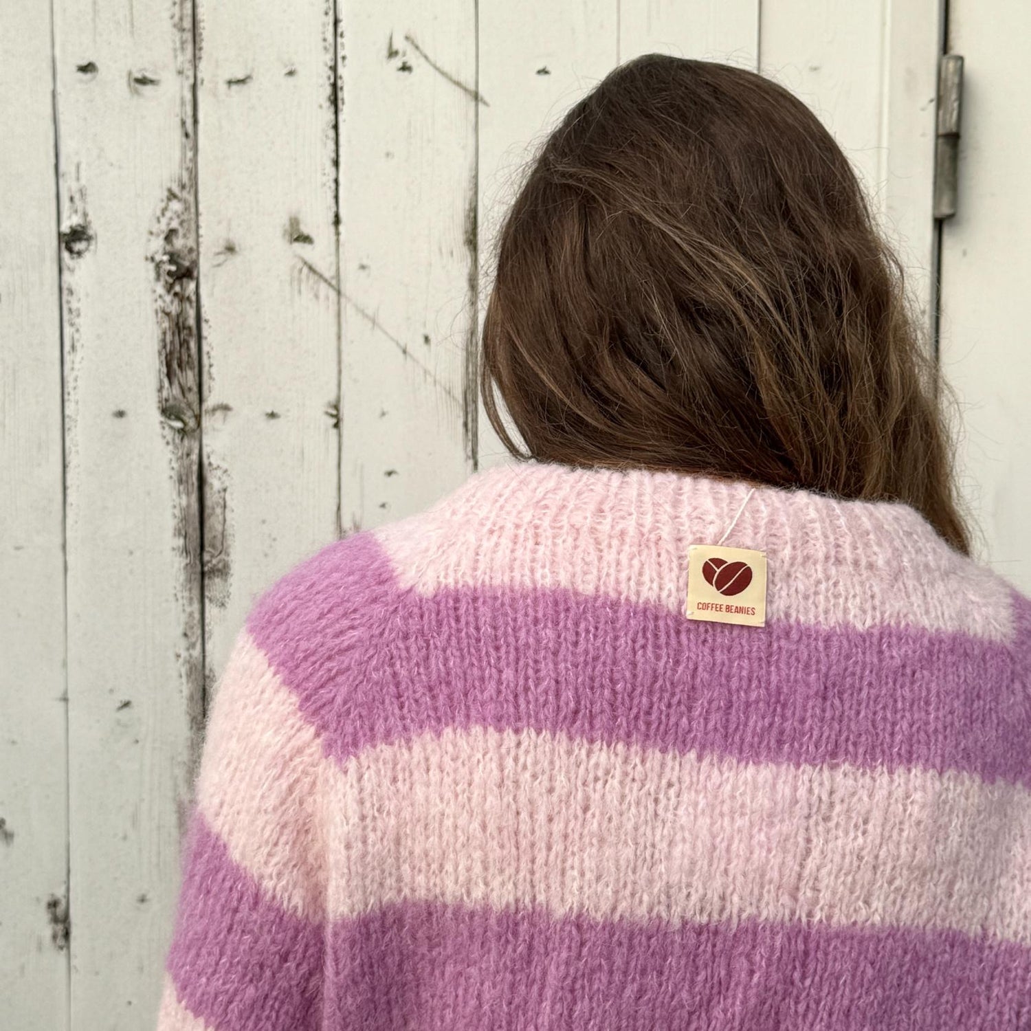 Ida Striktrøje - Alpacamix - Striped It. Pink/Purple