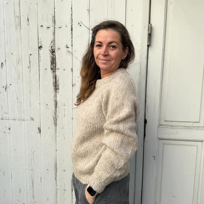 Coffee Beanies striktrøjei farven Sandy 