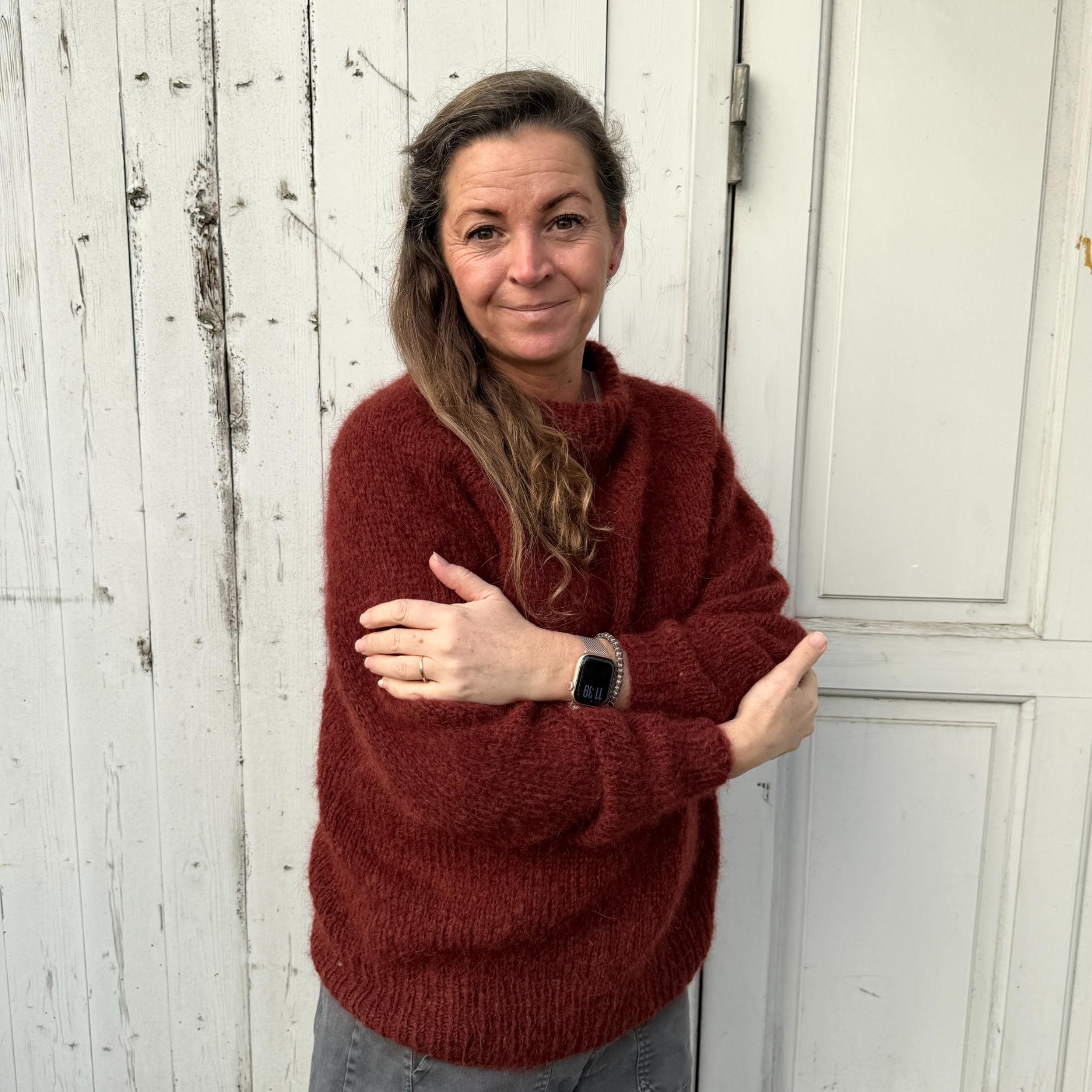 Dejlig varm striktrøje fra Coffee Beanies 