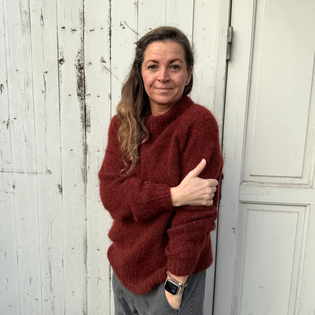 Ida Striktrøje - Alpacamix - Winered