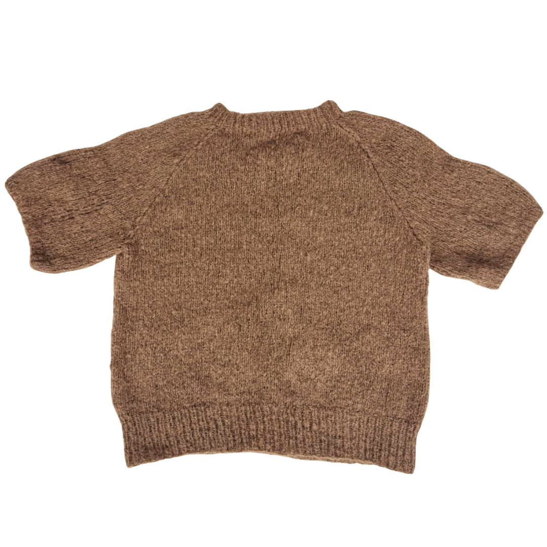 Ida Striktrøje - Alpakkamix - Coffee Brown