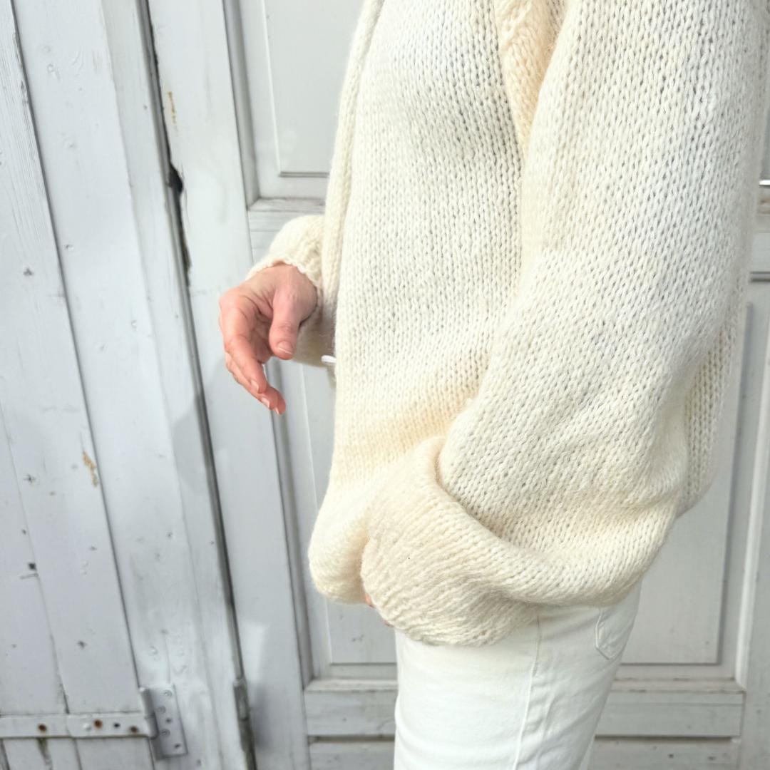 Esse Cardigan - Uldmix - White no waste