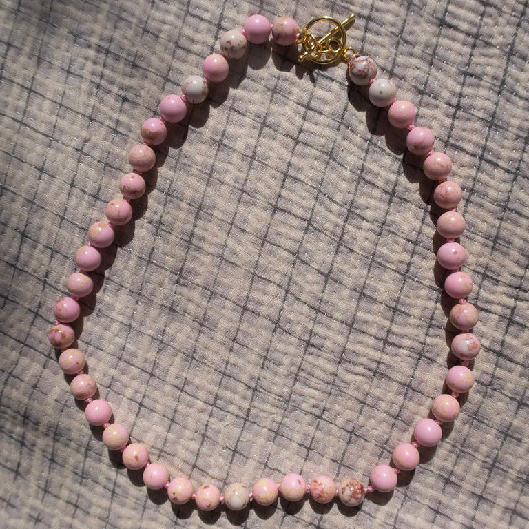 Aunties Halskæde - Pink Turqouise