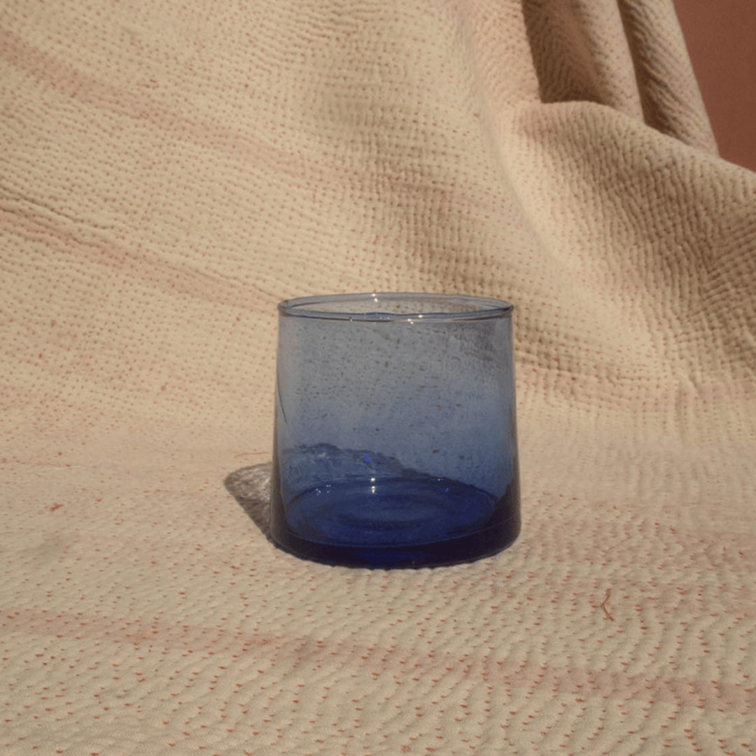 Blå marokkanske glas fra Craft Sisters.