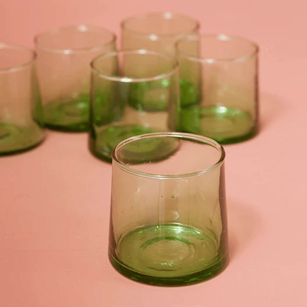 Grønne Beldi glas fra Craft Sisters.