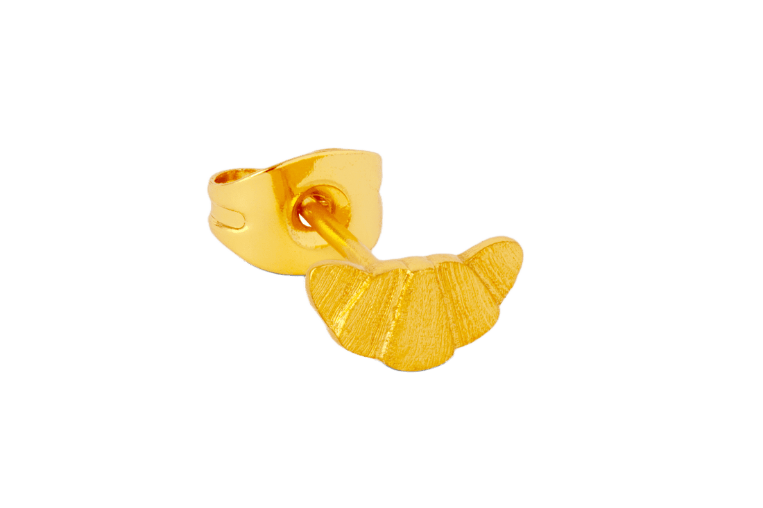 Ørestik/ørering fra LULU CPH i guld som er formet som en croissant