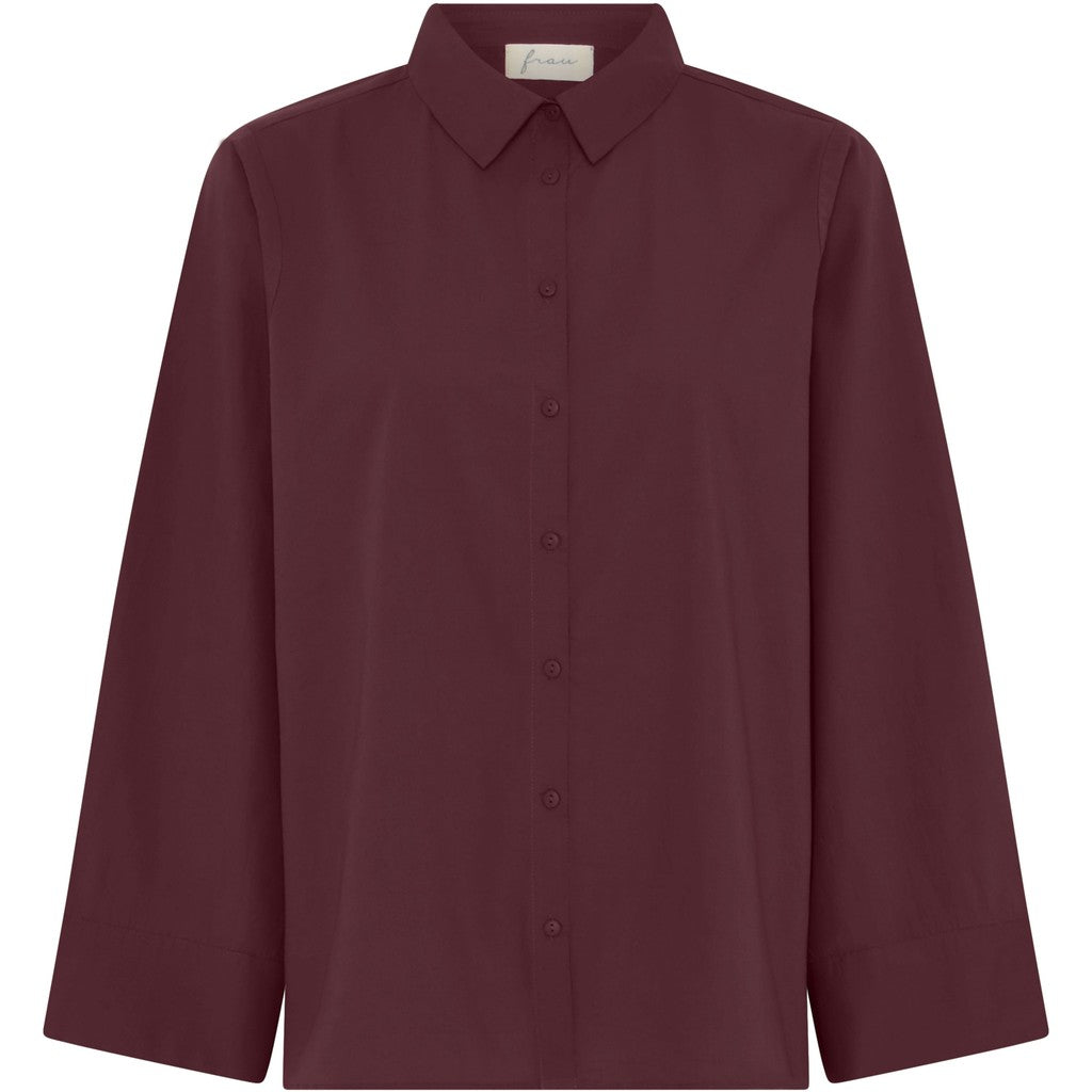 Dhaka Skjorte - Øko Bomuld - Red Mahogany