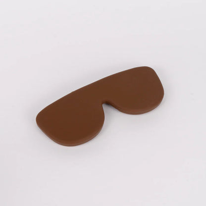 Brunt foldbart brilleetui i silikone fra Lups The Case