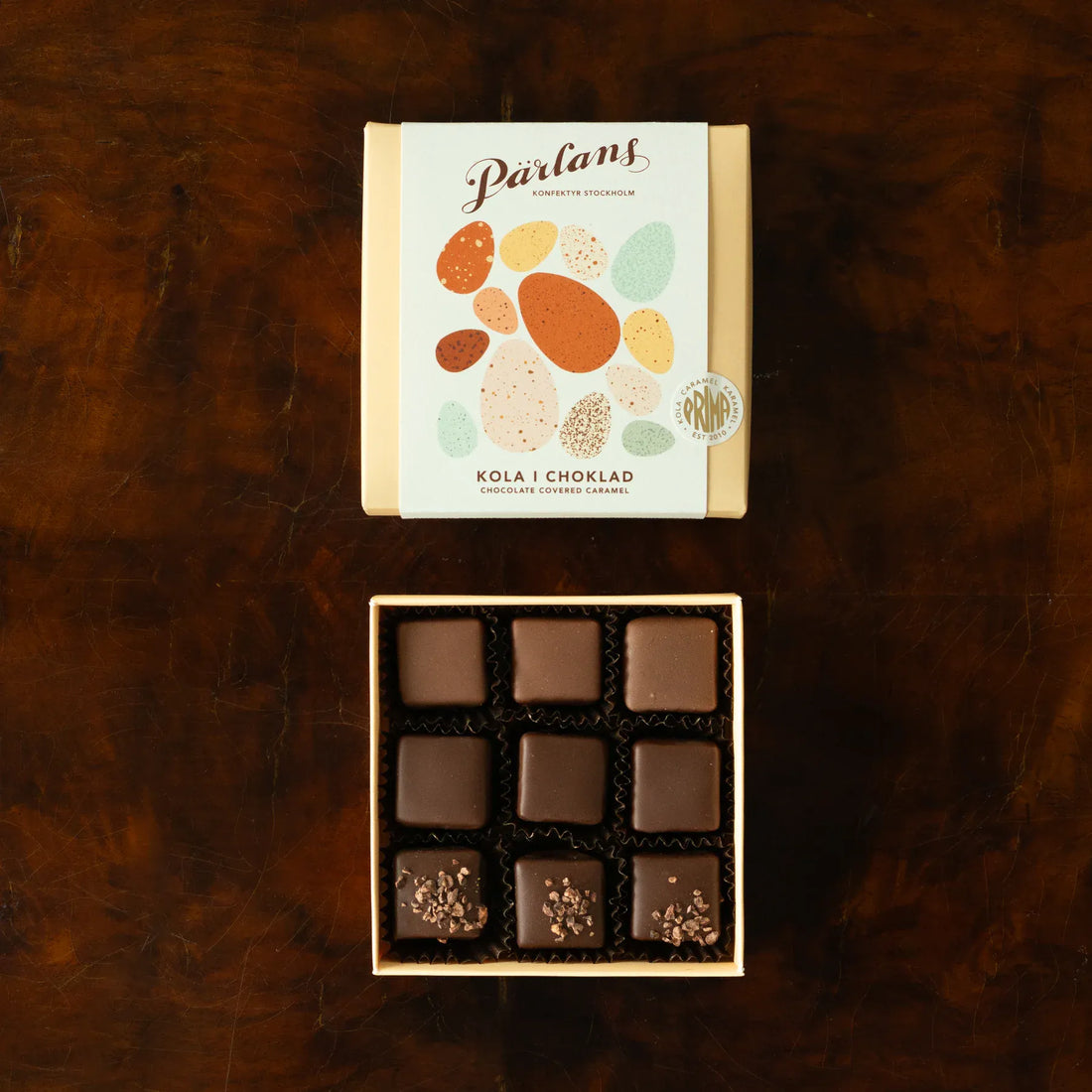 Kola - Chokolade Karameller i æske, 9 stk.