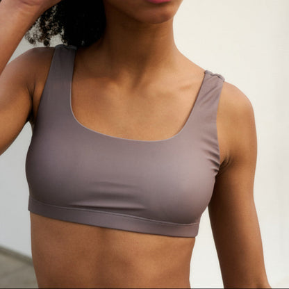 Brun sporty bikini bh til kvinder