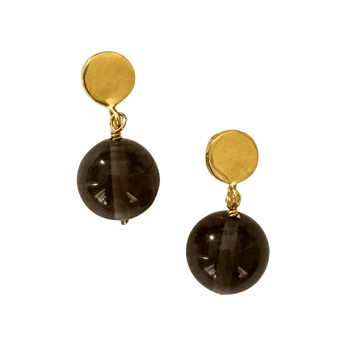 Stud Bo Øreringe - Smoky Quartz (ES15)