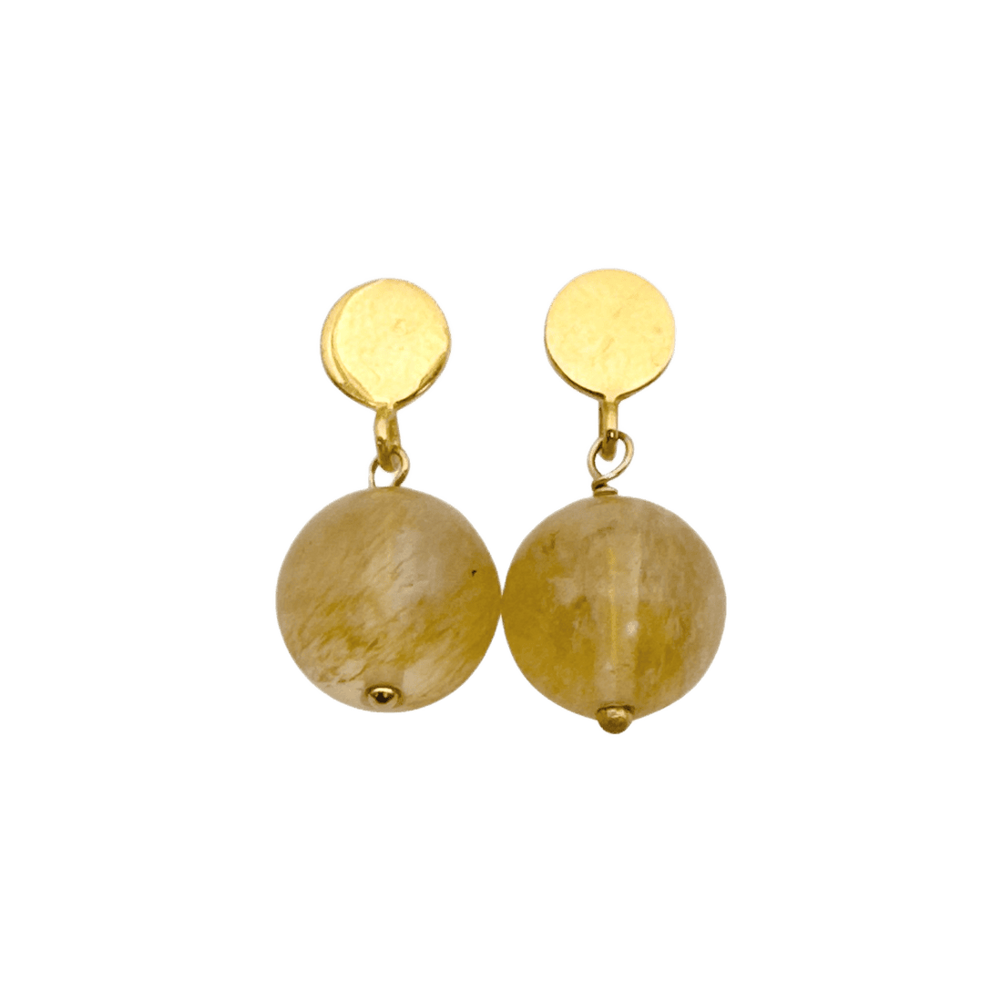 Stud Bo Øreringe - Rutilated Quartz (ES25)