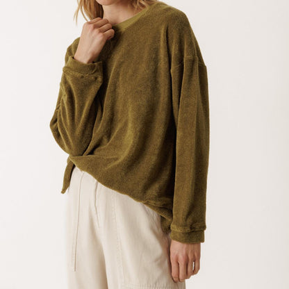 LARA Bluse - Bomuld - Khaki