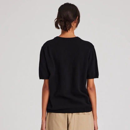 Ellia T-shirt Bluse - Cashmere - Black