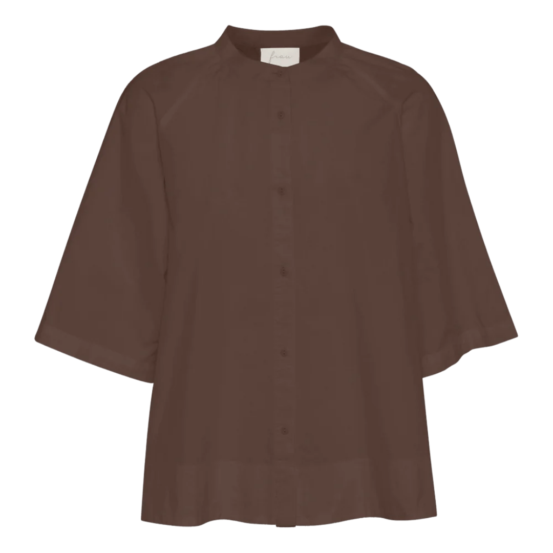 Abu Dhabi Skjorte - Øko Bomuld - Coffee Quartz