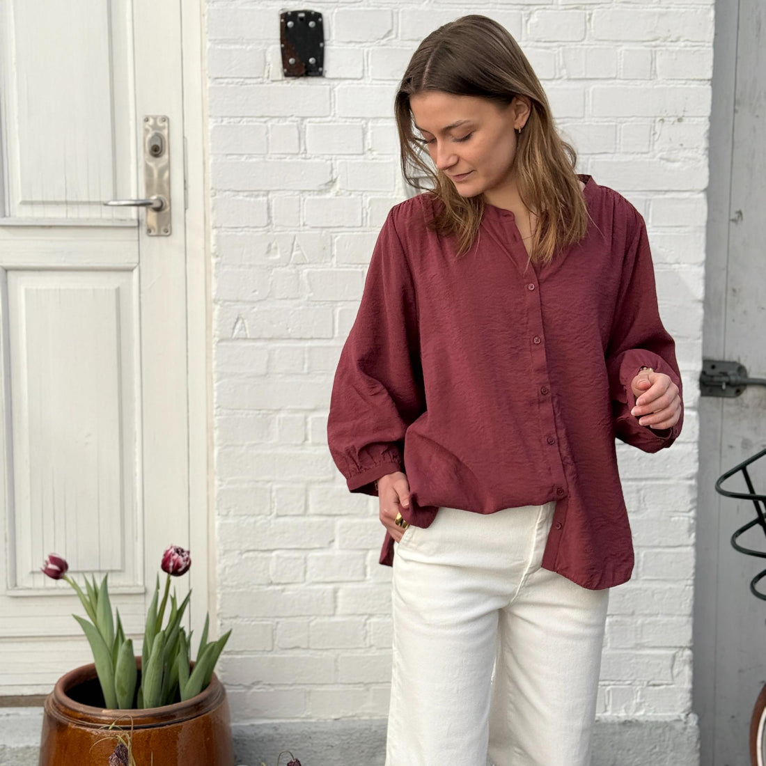 Bari Skjorte - Viskose - Rose Brown