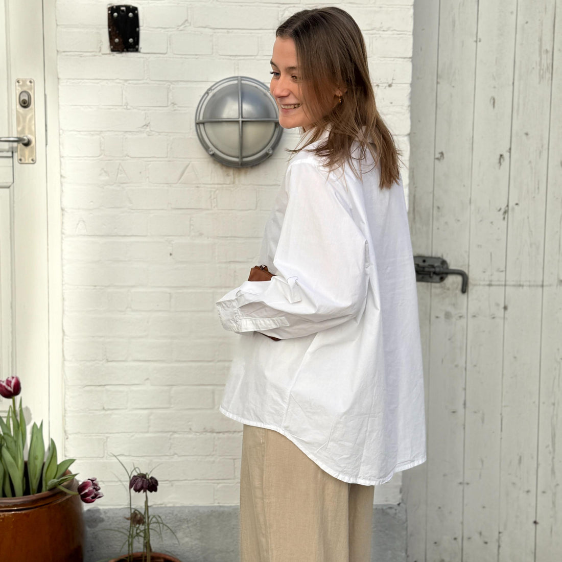 Dhaka Skjorte - Øko Bomuld - Bright White