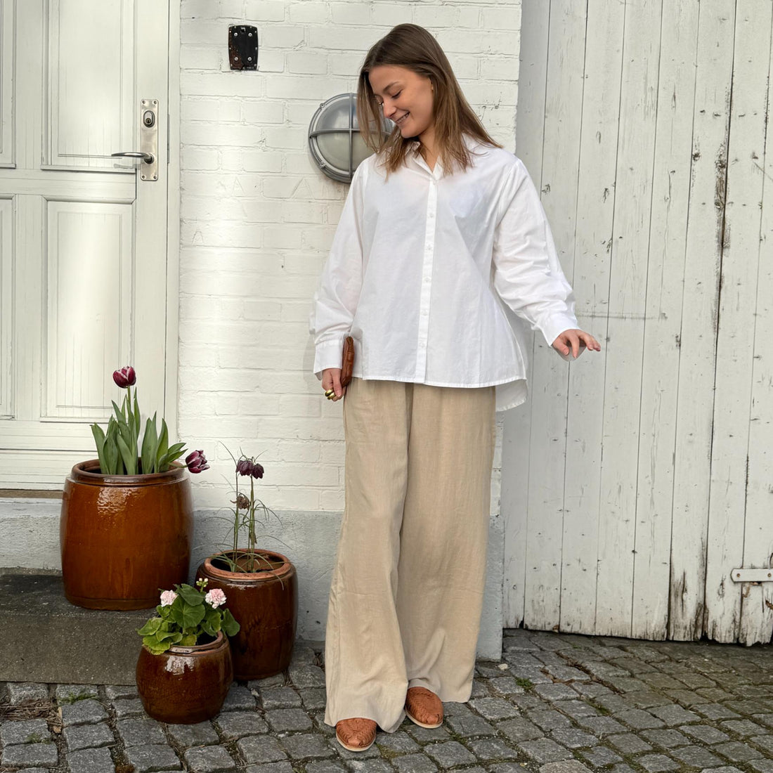 Dhaka Skjorte - Øko Bomuld - Bright White