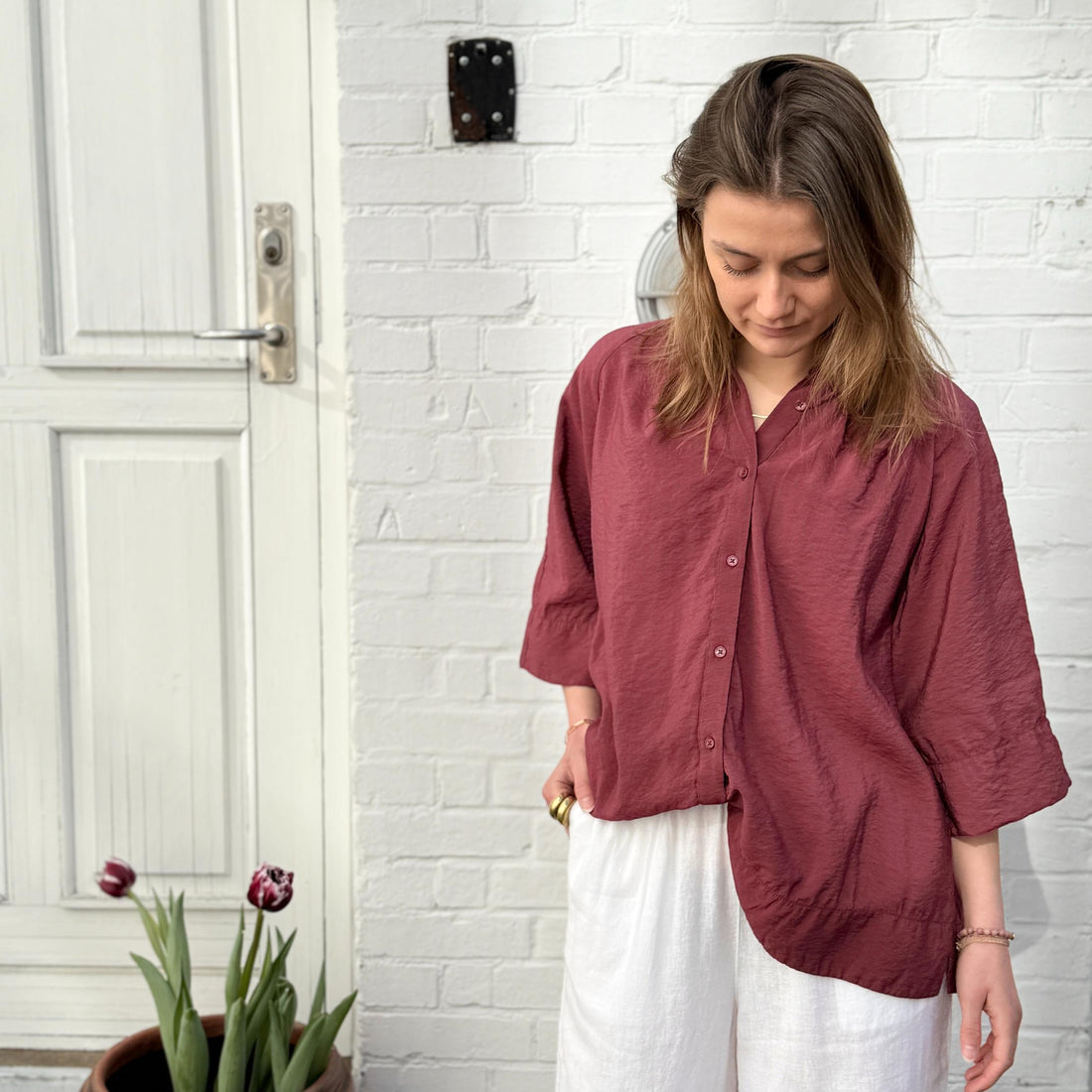 Dubai Skjorte - Viskose - Rose Brown