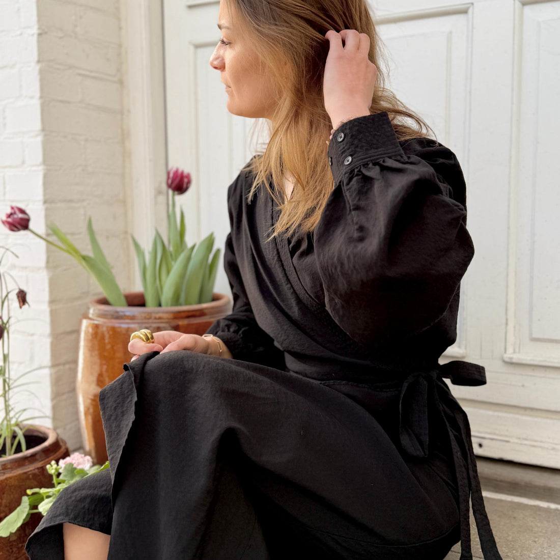 Havanna Slå-Om Kjole - Viskose - Black