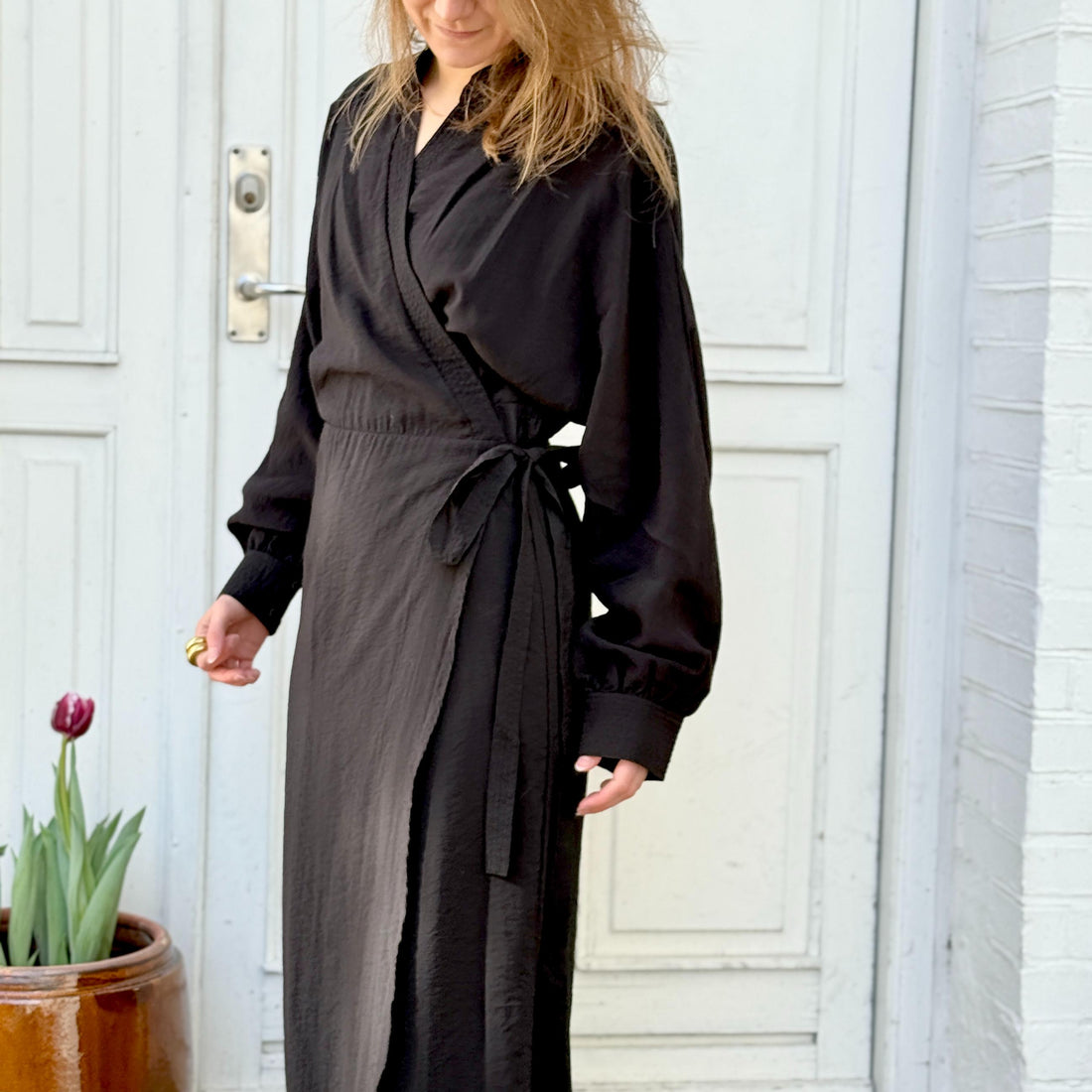 Havanna Slå-Om Kjole - Viskose - Black