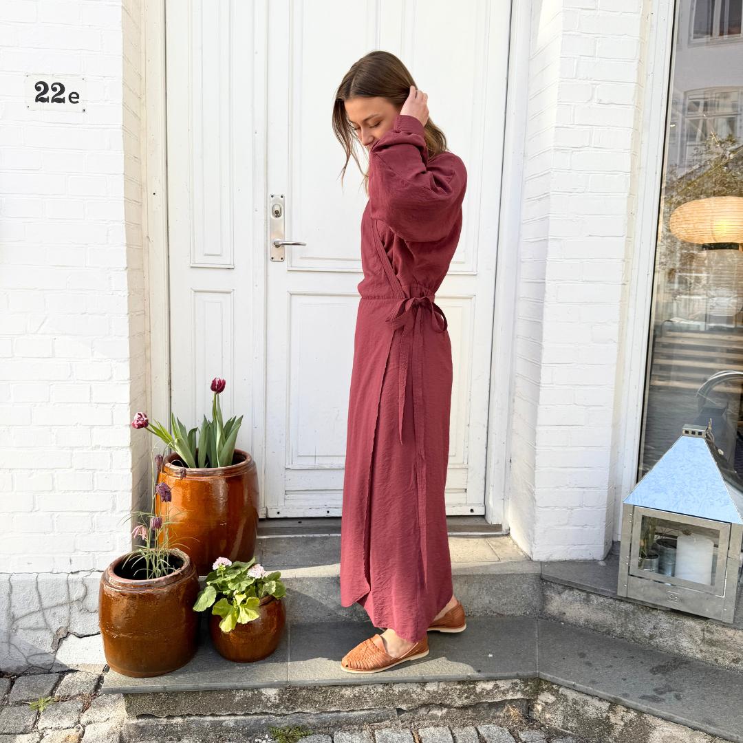 Havanna Slå-Om Kjole - Viskose - Rose Brown